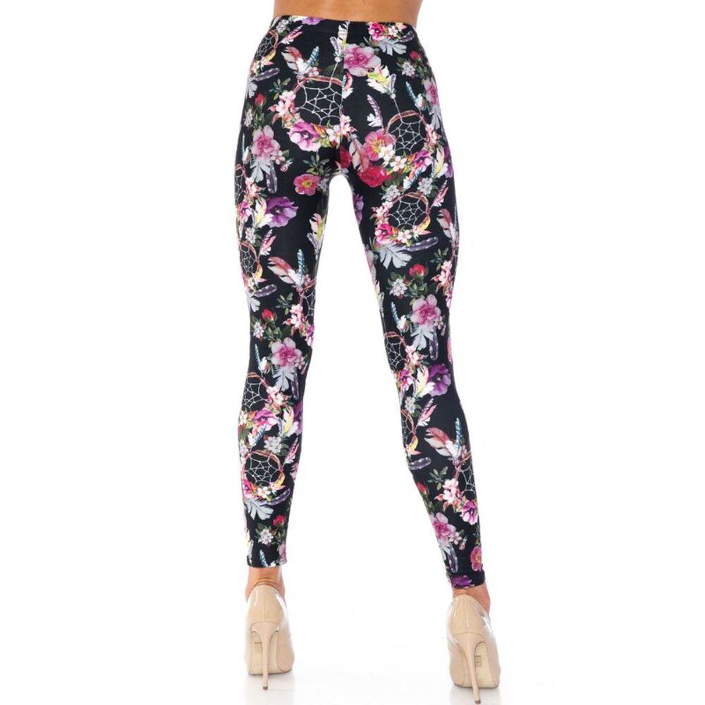 USAFashion Creamy Soft Floral Dreamcatcher Kids Leggings - USA Fashion™
